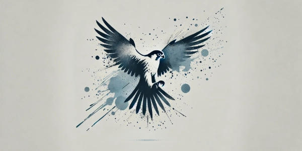 Minimalist Watercolour Peregrine Logo